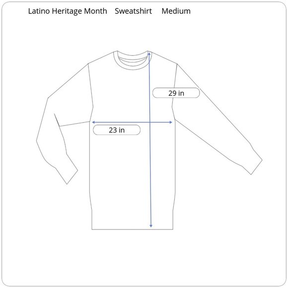 Latino Heritage Month Adult M Gender Inclusive Hola Mint Blue Sweatshirt - Picture 2 of 7